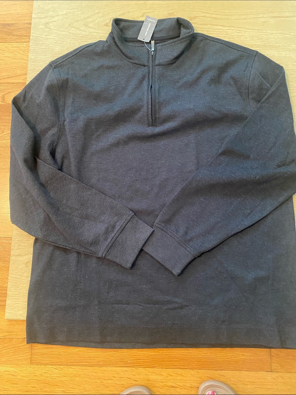 Van Heusen Dark Grey  Quarter-Zip Pullover Size XL